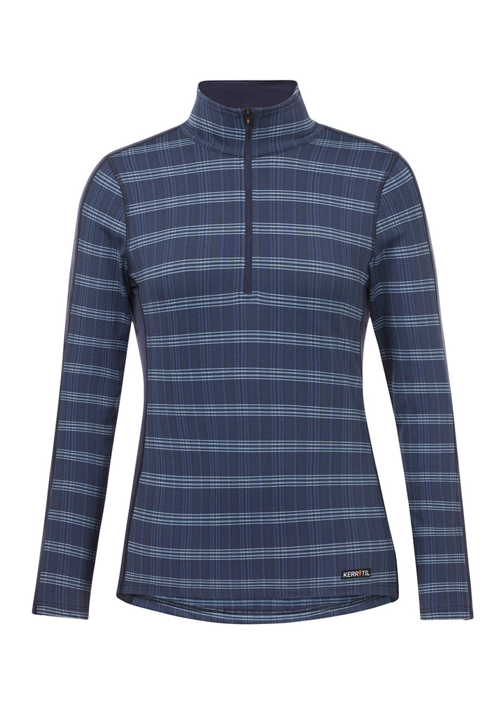 Kerrits Stretch Plaid Quarter Zip Top