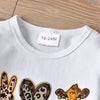 PatPat - 2-piece Toddler Girl Animal Print Long-sleeve Tee Pants Set