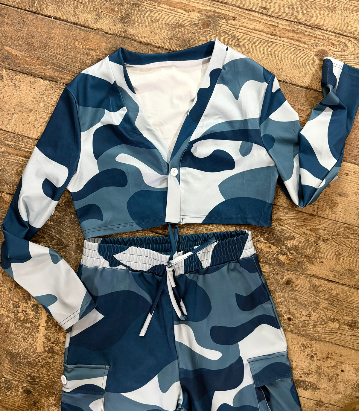 Camo Casual Pants & Cardigan