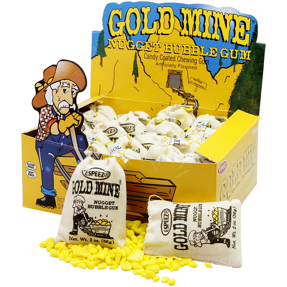 Taste Of The Rockies - Gold Mine Gum – Nostalgic Bubble Gum in Drawstring Satchels