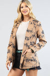 ISABEL WILD WEST PRINT MEDIUM WEIGHT WOVEN BLAZER