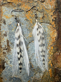 Wild Mountain Fringe - Ghost Dancer Feather Earrings