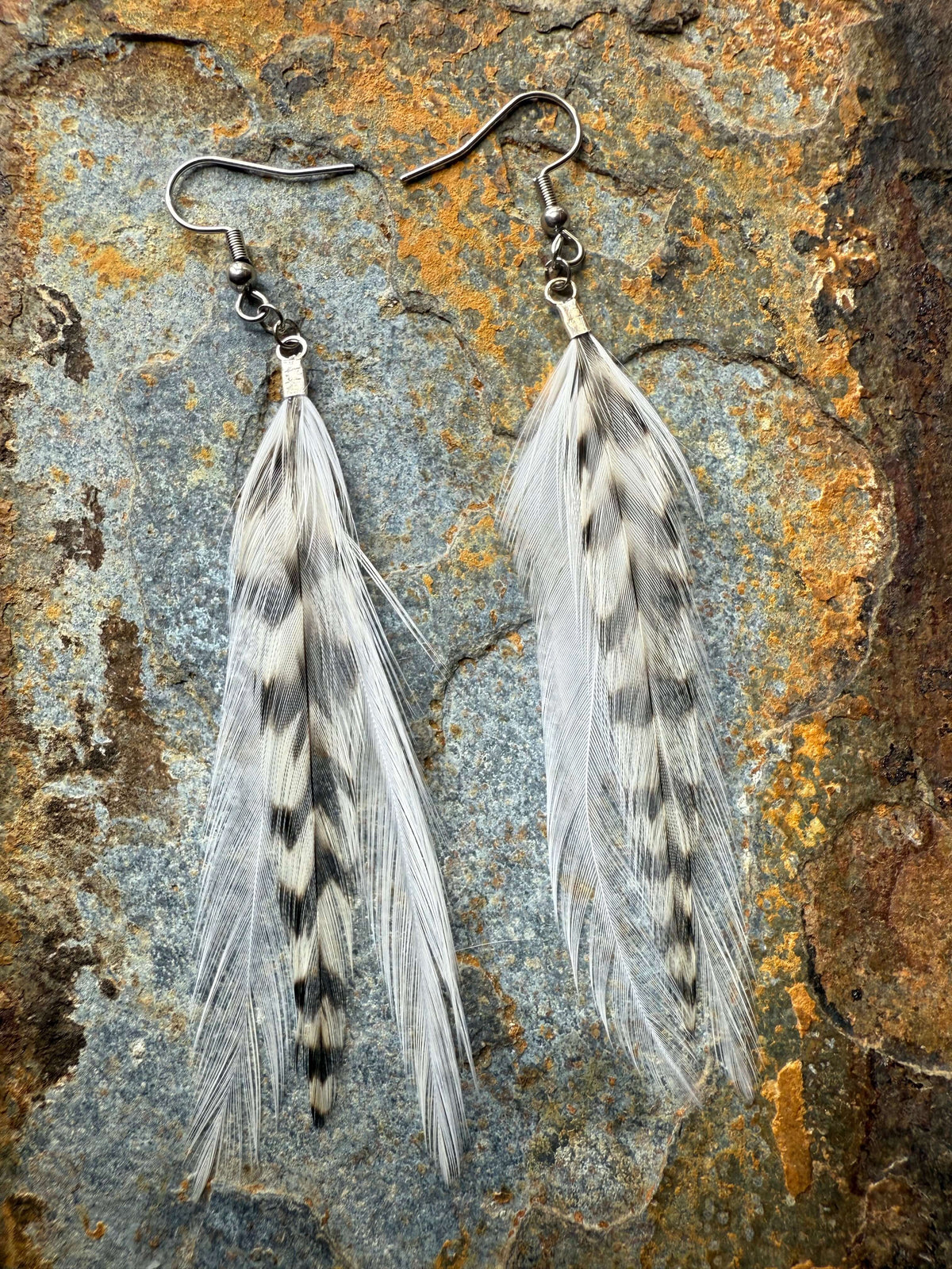 Wild Mountain Fringe - Ghost Dancer Feather Earrings