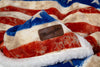 Linen Mart - Wrangler Stars & Stripes USA American Flag Plush Fur Sherpa Borrego Fleece Throw Blanket
