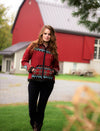 Lost Horizons Knitwear - Dakotah Hooded Wool Sweater with Western Pattern