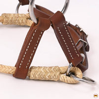 HILASON - Hilason Western Horse Noseband Rawhide American Leather Sidepull Headstall