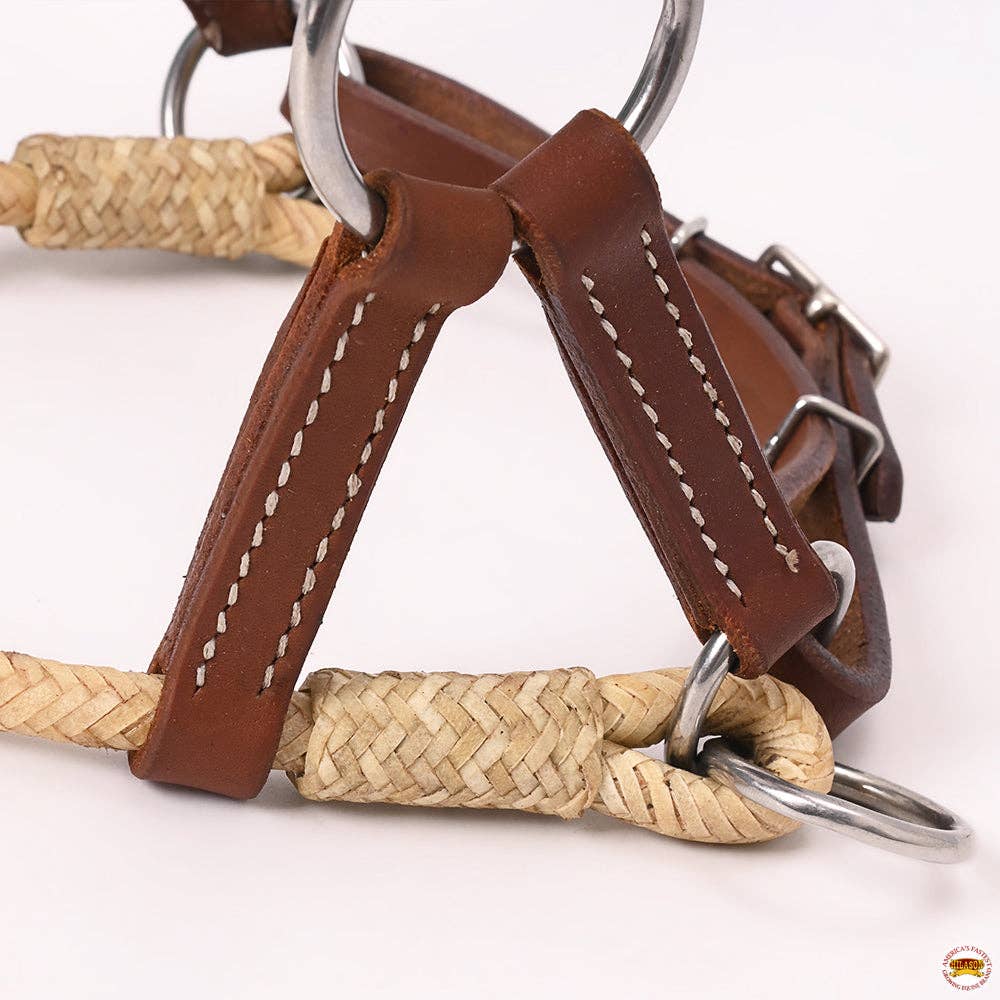 HILASON - Hilason Western Horse Noseband Rawhide American Leather Sidepull Headstall