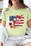 COLORBEAR - Floral American Flag Graphic Tee