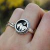 Tourtiwi - Mountains Sunset Engraved Ring
