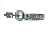 Tooled Leather Belt with Turquoise Floral
