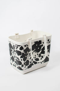 American Farm Company - Cow Print Rubber Beach Tote Bag - Large
