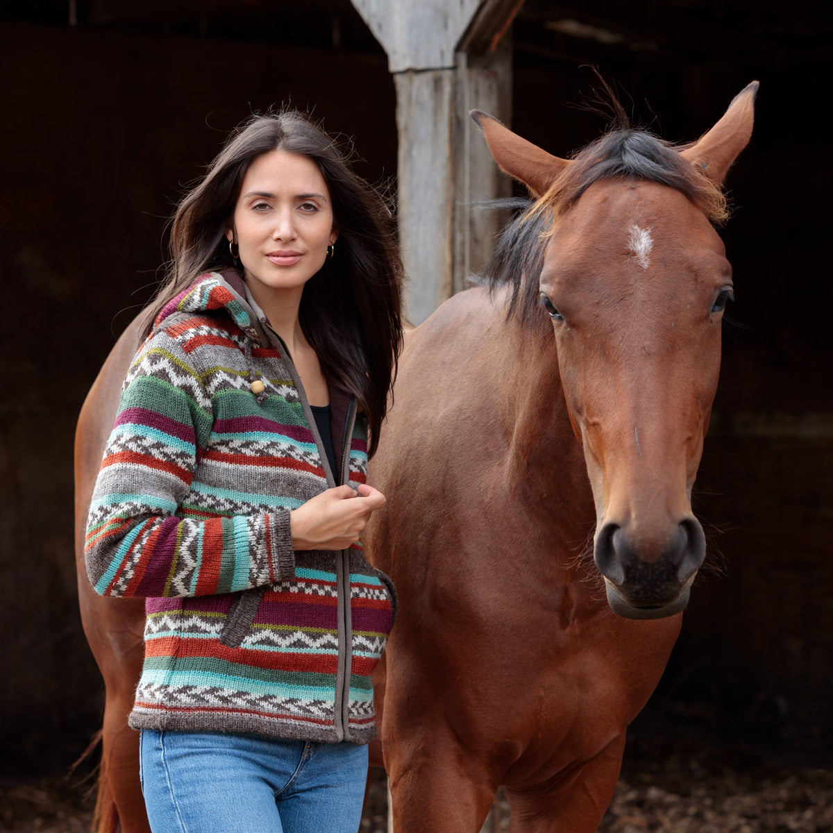 Lost Horizons Knitwear -Journey Knit Wool Sweater with Fair Isle Pattern