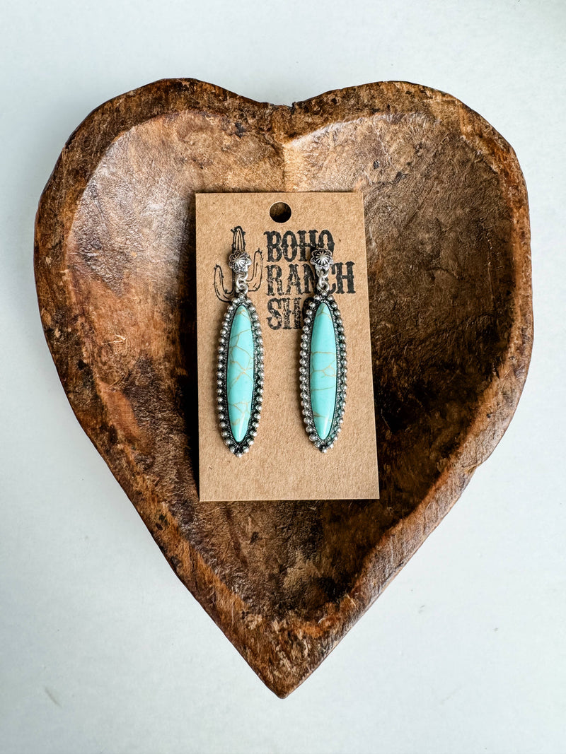 Boho Ranch Shop - Western Oval Navajo Style Post Earrings