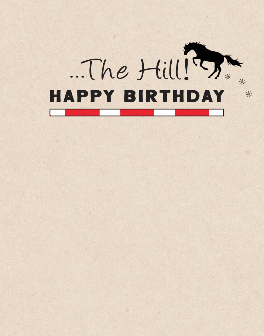 Horse Hollow Press - Horse Birthday Card | Up & Over