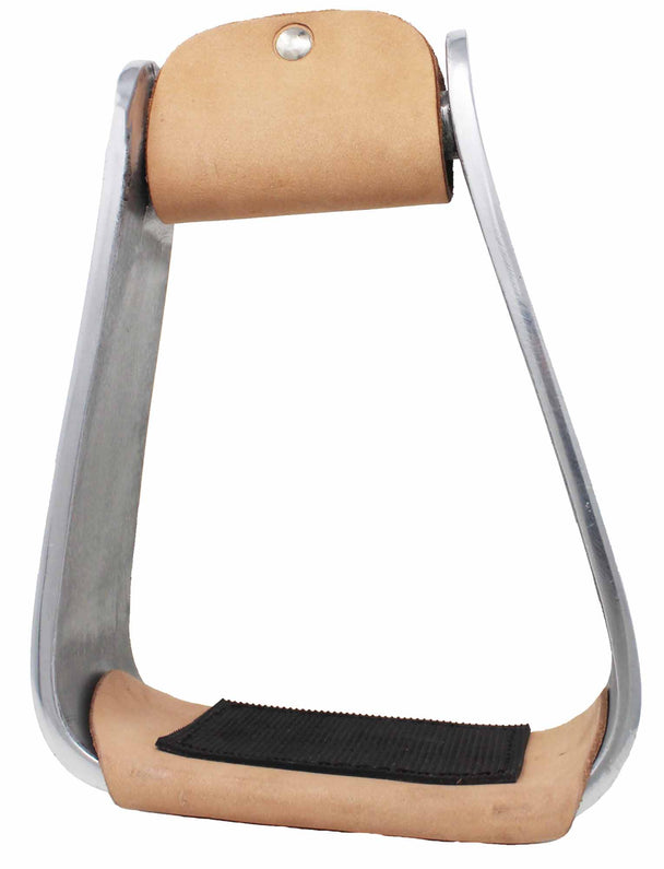 Western Stirrups Wide Aluminum Angled Slanted Bell #50133