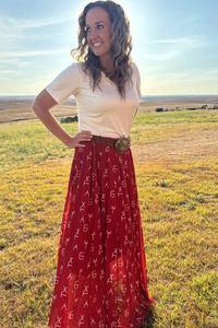 Sterling Kreek - Red Dirt Branded Maxi Skirt
