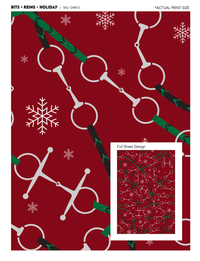Hunt Seat Paper Co. - Bits + Reins Holiday - Equestrian Horse Gift Wrapping Paper