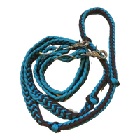 Braided Barrel / Roping Reins 8 Ft, 2 Nickel Plated Scissor Snaps, 2 Tone Colors