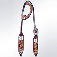 HILASON - American Darling ADPAF119-HS Western Horse Floral One Ear Headstall Leather
