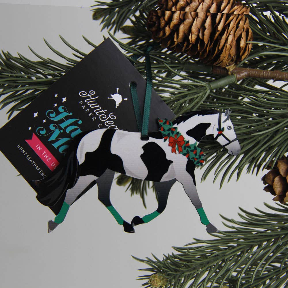 Hunt Seat Paper Co. - Paint Pony - Horse Ornament for Equestrian Christmas Tree