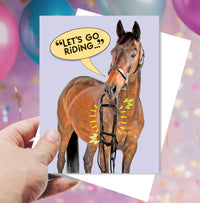 Horse Hollow Press - Horse Birthday Card | Let's Go Riding