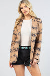 ISABEL WILD WEST PRINT MEDIUM WEIGHT WOVEN BLAZER