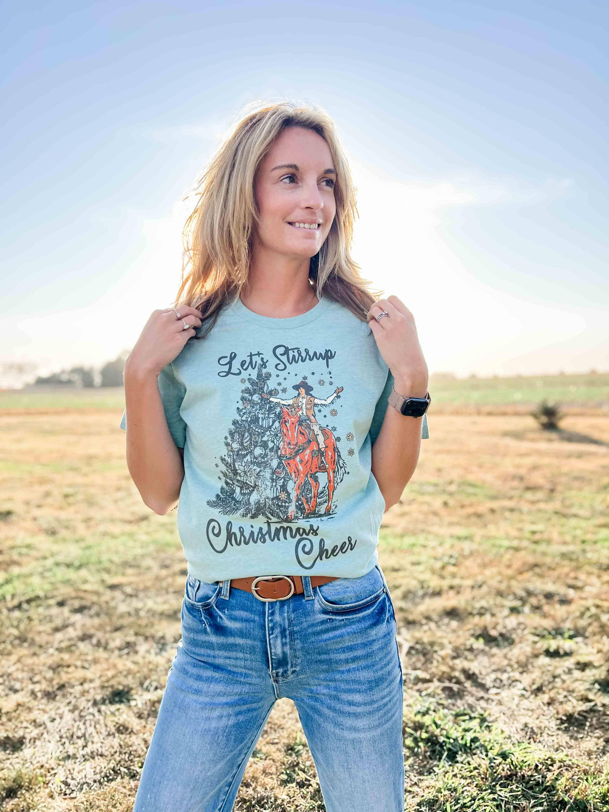 American Farm Company - Let's Stirrup Christmas Cheer Tee