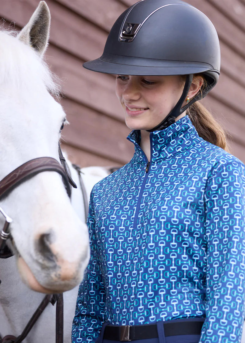 Kerrits First Level Quater Zip Fleece Tech Top - Kids