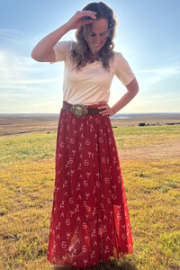 Sterling Kreek - Red Dirt Branded Maxi Skirt