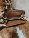 Texas Western Cowhide Bags and More - Checkered Cowhide Womens Wallet Wristlet Trendy