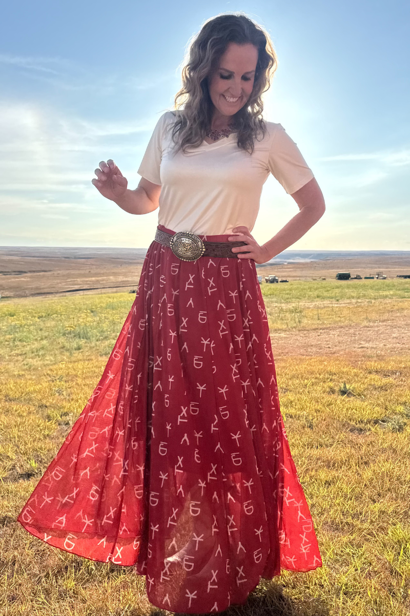 Sterling Kreek - Red Dirt Branded Maxi Skirt
