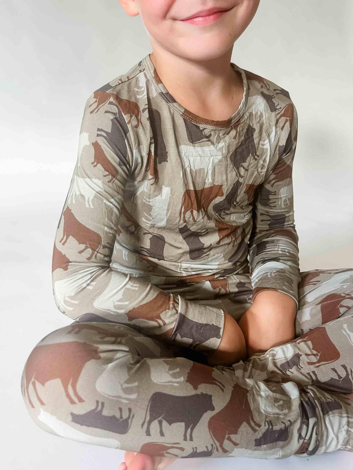 American Farm Company - Cow Camo™ Toddler/Youth Bamboo Pajama Set