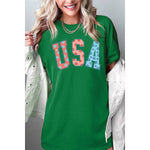 COLORBEAR - Floral USA Graphic Heavyweight T Shirts