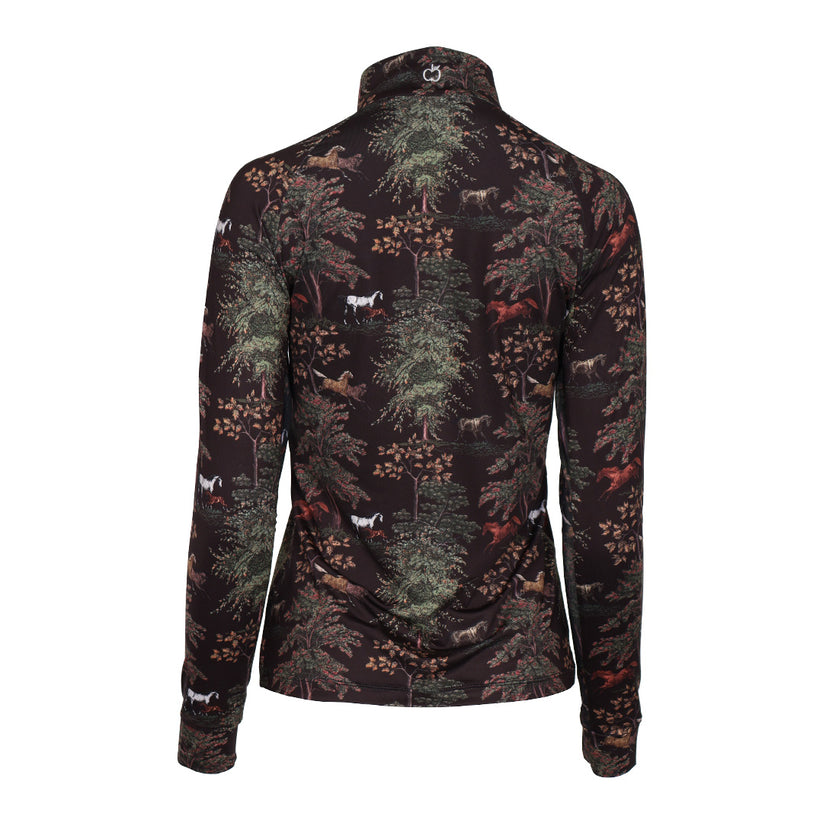 Dapplebay Autum Toile 1\4 Zip Long Sleeve Top