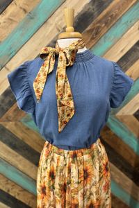 Sterling Kreek - Babydoll Top Denim - Dark Wash