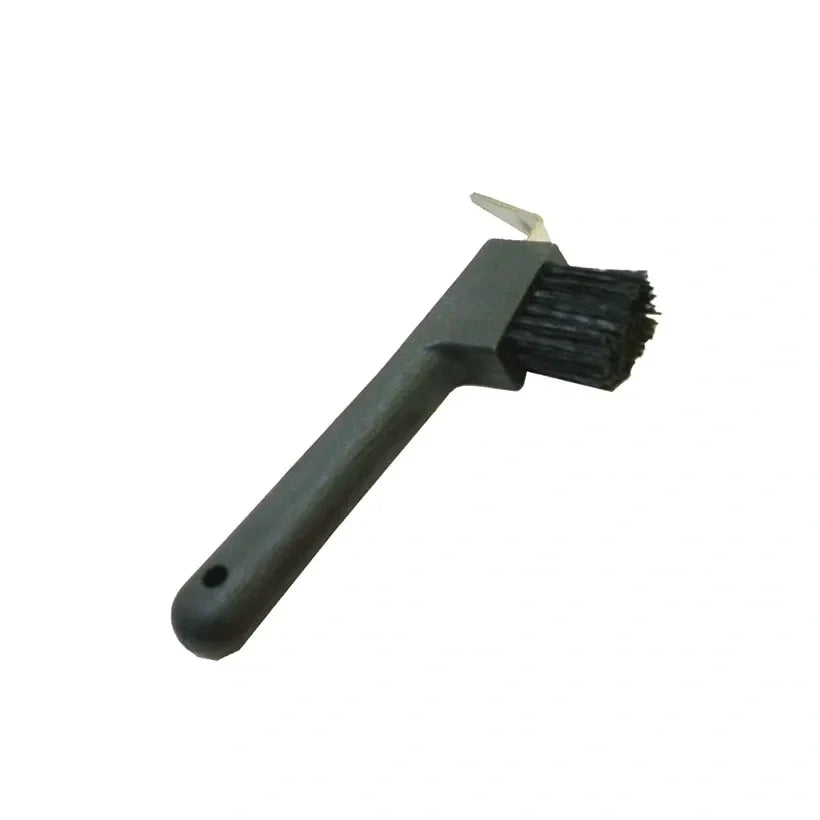 Hoof Pick with Brush and Metal Pick 7"