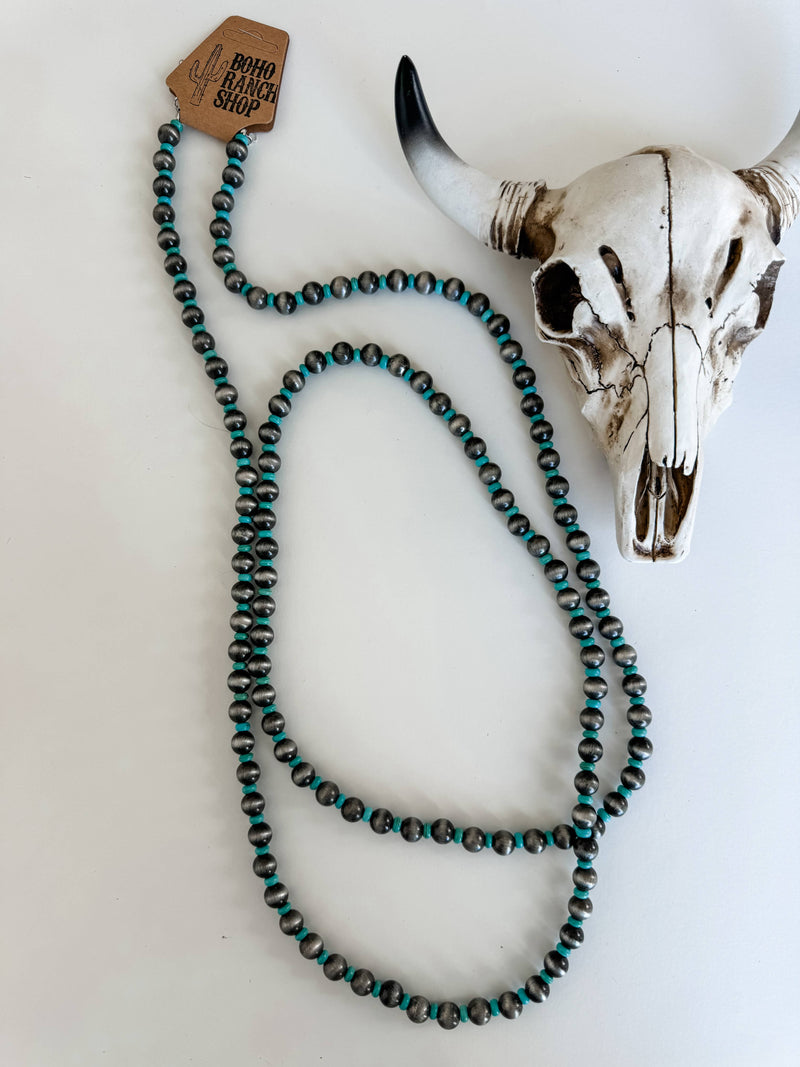 Boho Ranch Shop - 60″ Western Navajo Style Pearl Necklace