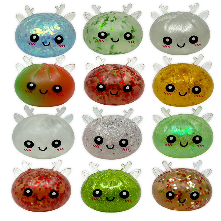 Novelty Brands - Fun Doh Christmas Mystery Reindeer Dumpling Squishy Toy
