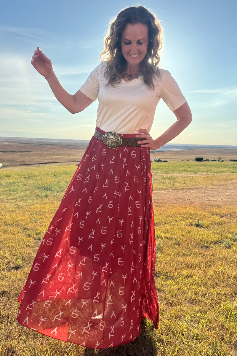 Sterling Kreek - Red Dirt Branded Maxi Skirt
