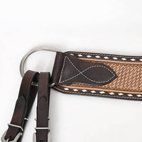 HILASON - COMFYTACK Western Leather Horse Tripping Breast Collar Brown Basket Weave