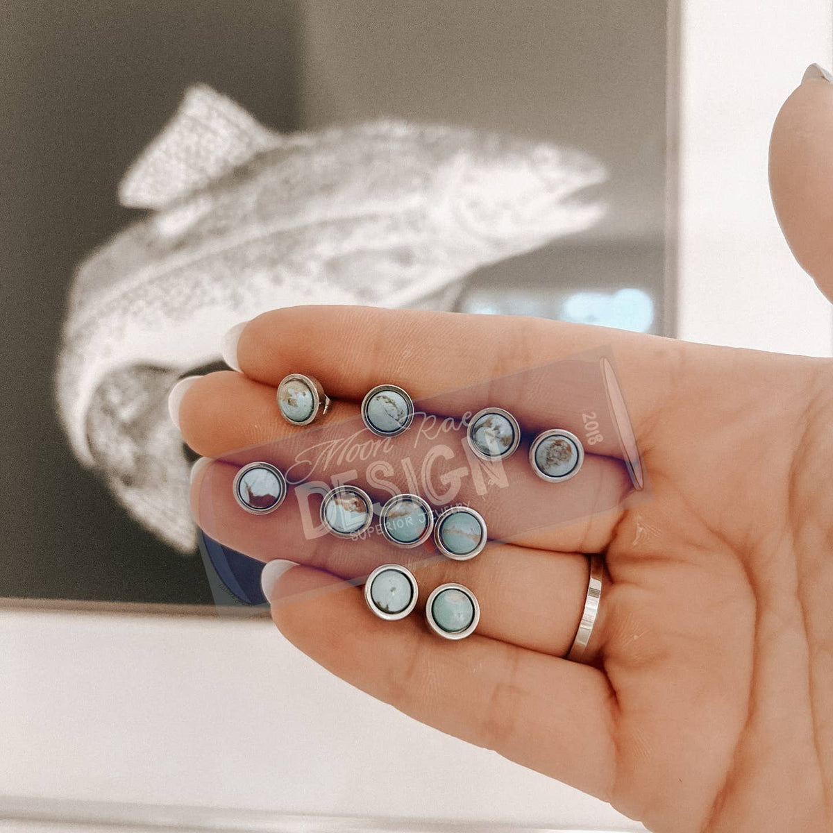 Moon Rae Design Kingman Turquoise Studs