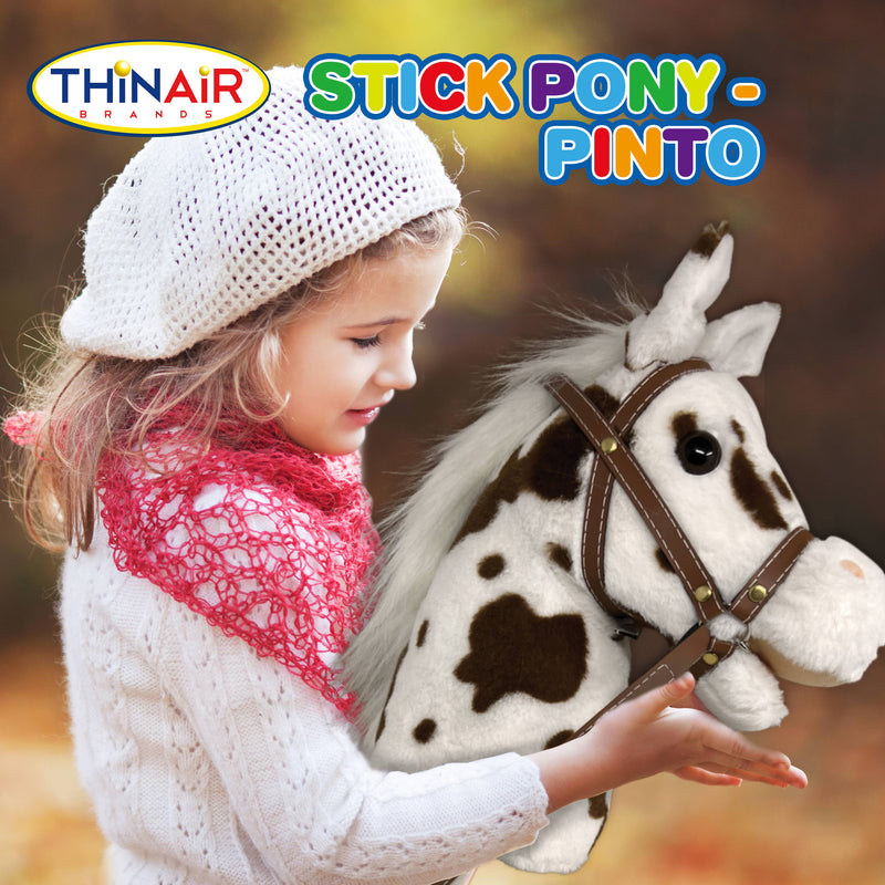 Thin Air Brands - Stick Pony - Pinto Horse with sounds Hobby Horse