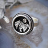 Tourtiwi - Mountains Sunset Engraved Ring