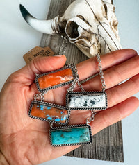 Boho Ranch West Semi Stone Bar Necklace