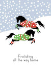 Horse Hollow Press - Horse Boxed Christmas Cards / Frolicking Snow / 8 Holiday