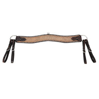 HILASON - COMFYTACK Western Leather Horse Tripping Breast Collar Brown Basket Weave