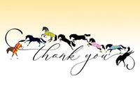 Horse Hollow Press - Horse Thank You Greeting Card | Galloping & Jumping  Horses