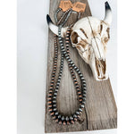 Boho Ranch Navajo Style Pearl Necklace - 26"