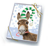 Horse Hollow Press - Donkey Boxed Christmas Cards / Candy Cane / 8 Holiday Cards
