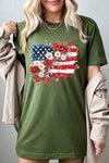 COLORBEAR - Floral American Flag Graphic Tee